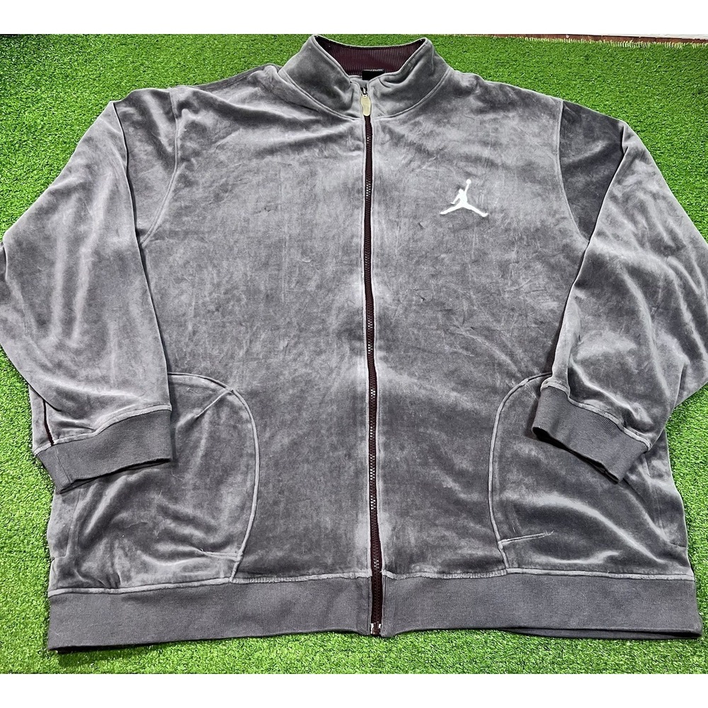 Vintage Y2K‎ Jordan Velour Track Jacket 3XL Jumpman Nike Air Jordan Shoe Zipper